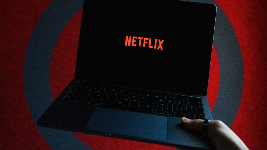 Netflix on a laptop