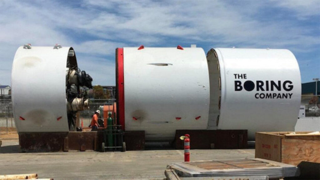 The Boring Company tunnel digginh machine 