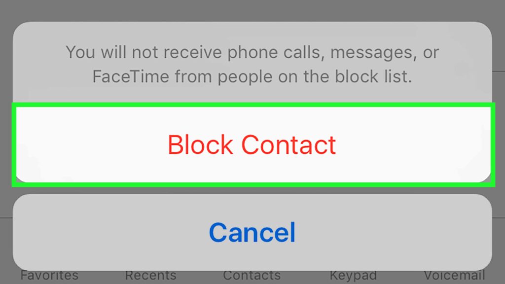 block contact (how to stop spam texts iphone)