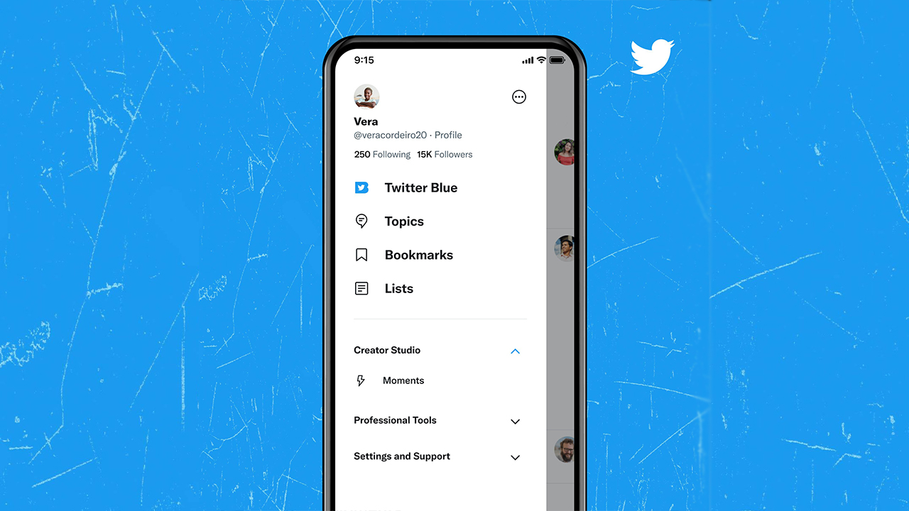 Twitter is testing a more organized sidebar menu on iOS