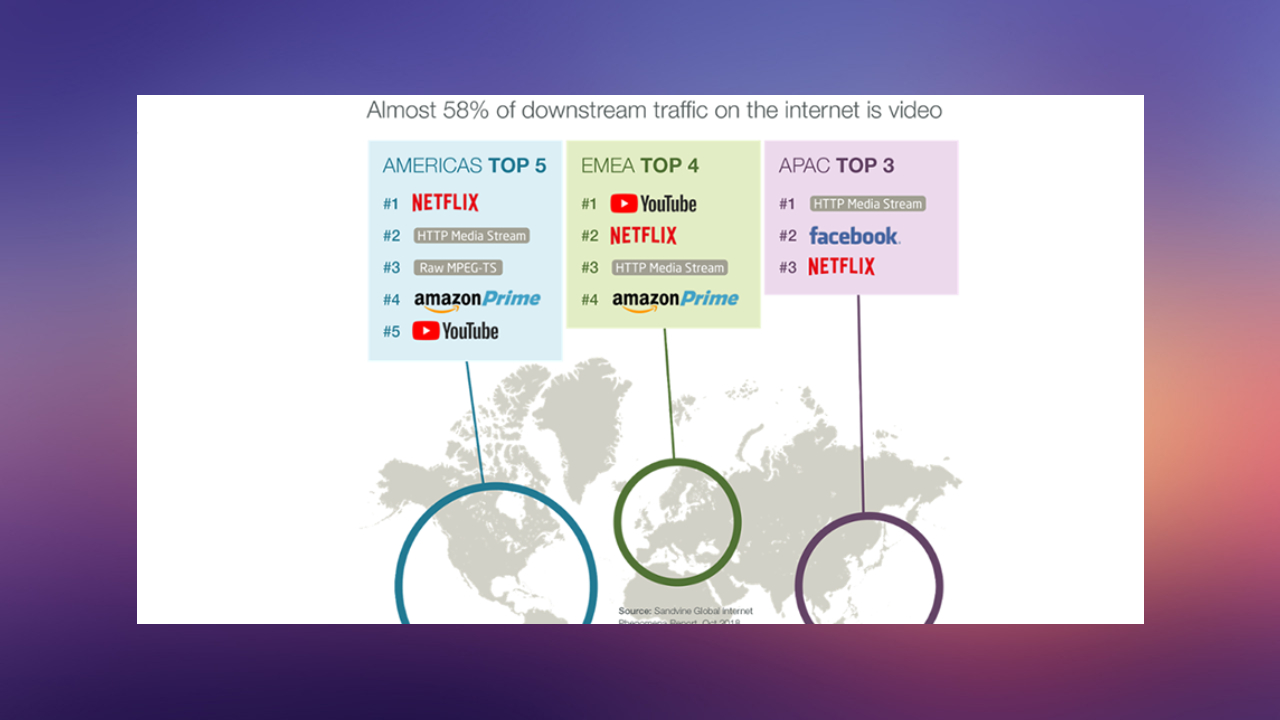 How much of the bandwidth does Netflix use SDN