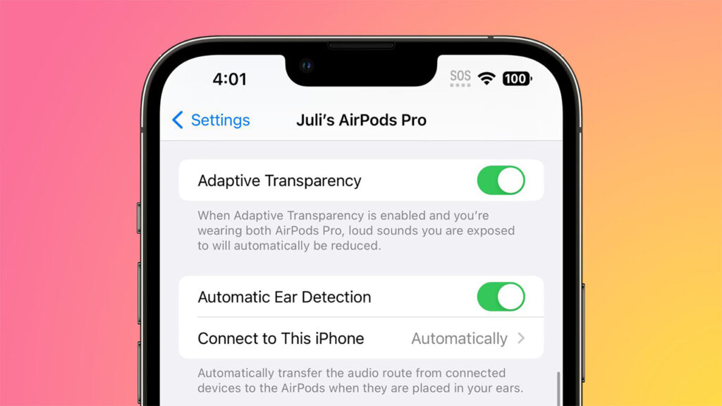 iOS 16 Adaptive Transparency