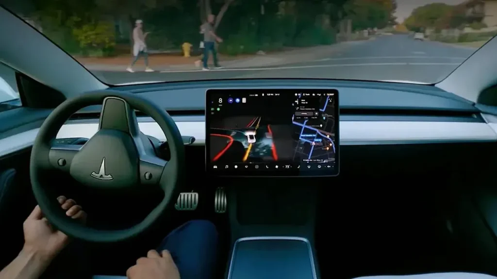 cockpit of Tesla