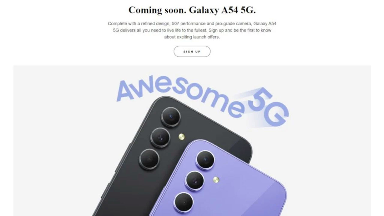 Galaxy A54 5G revealed