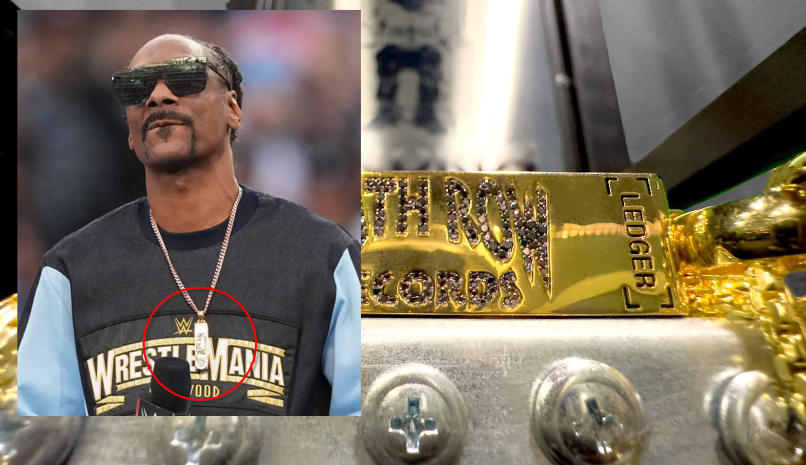 Snoop Dogg carries his money around his neck