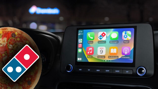 Domino's CarPlay pizza order