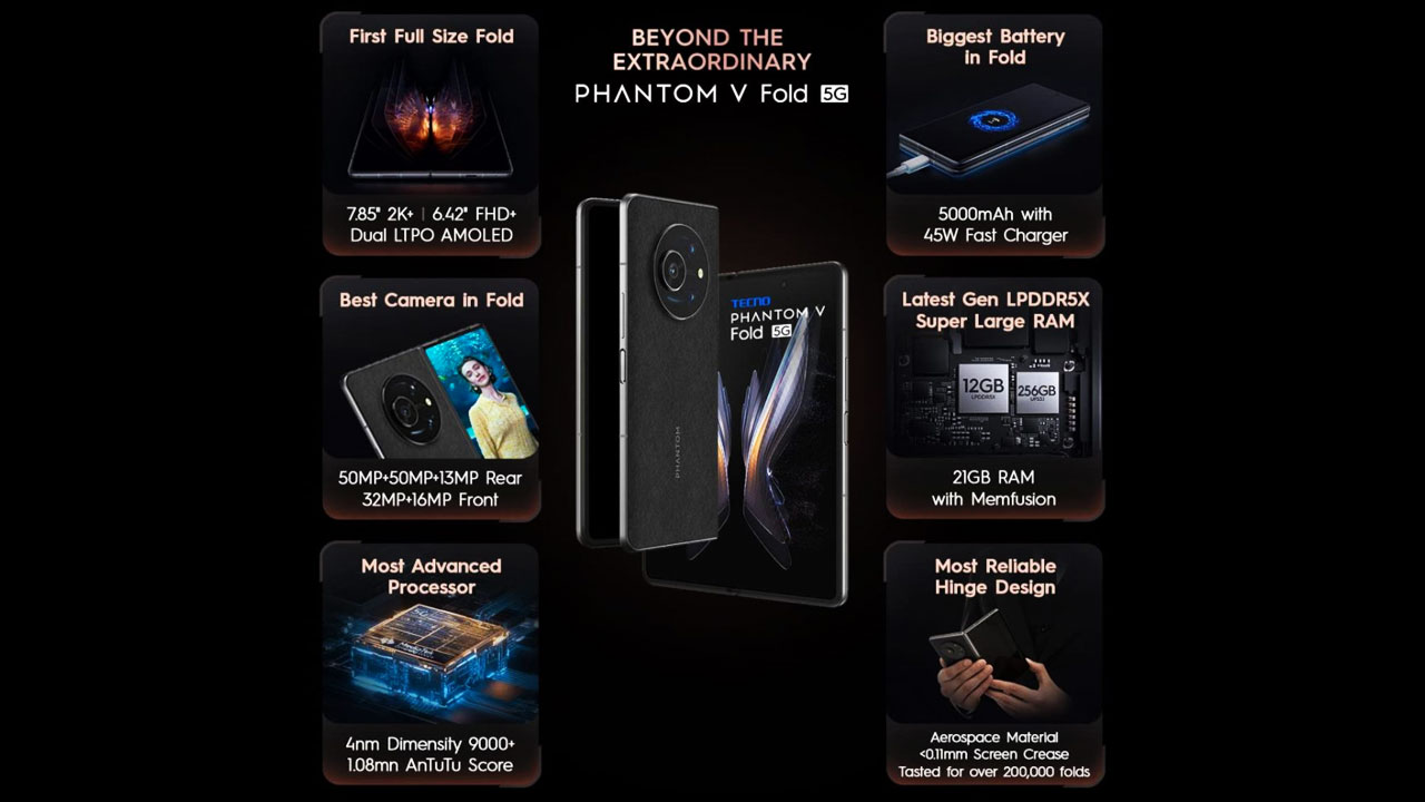 Phantom V Fold 5G specs