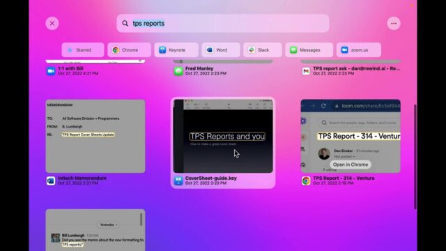 Rewind app: A powerful tool to search your Mac activity