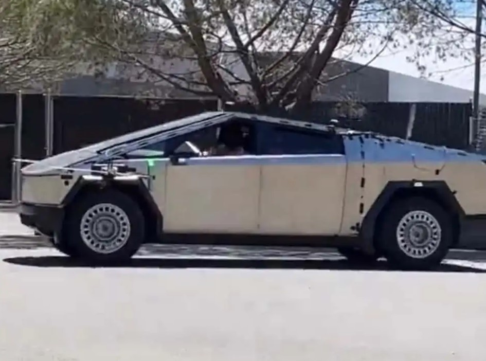 Tesla Cybertruck spotted being tested with calibration equipment