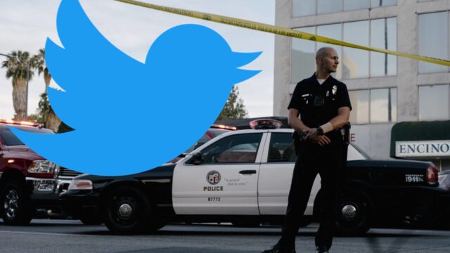 Police disrupt Twitter HQ sign removal