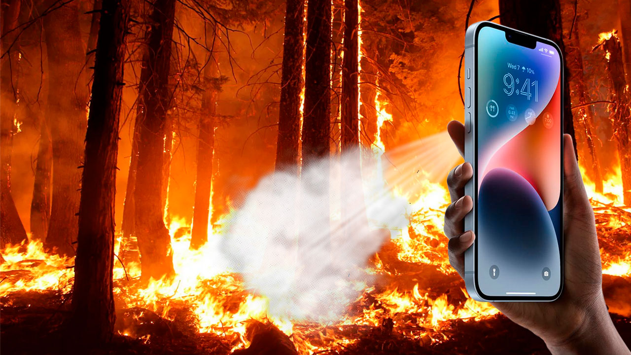 iphone 14 forest fire