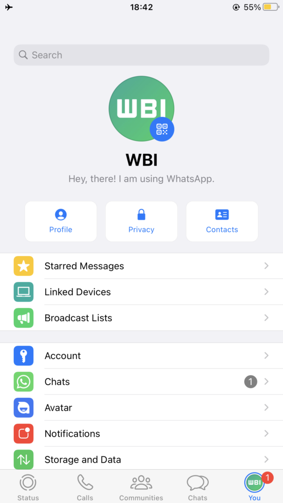 Farewell to Settings, Welcome to You in WhatsApp for iOS!