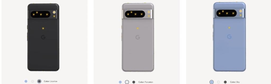 The design of the Google Pixel 8 Pro revealed