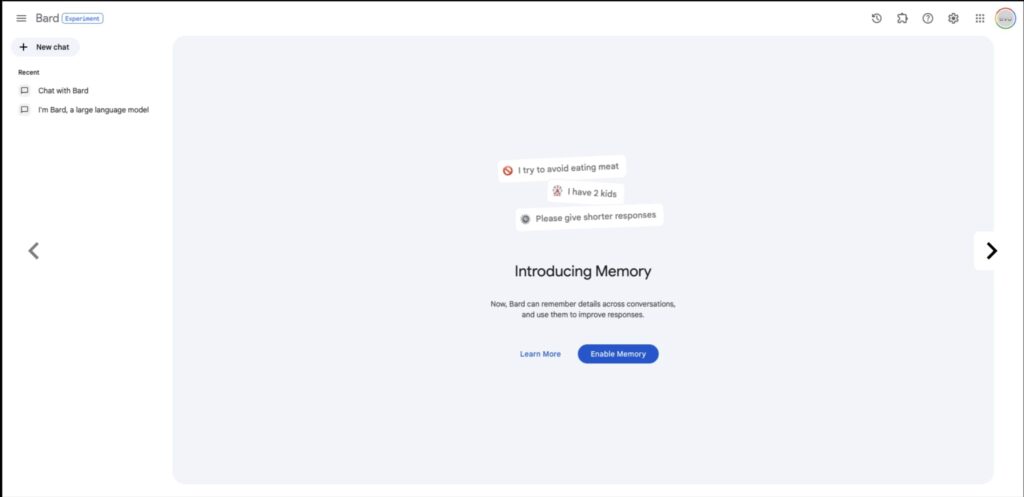 Google Bard will remember what you say with the Memory feature