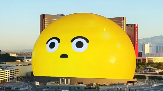 Vegas sphere now watching the planes in the sky!