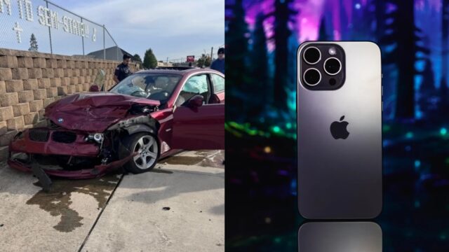 Two BMWs collided but look what the iPhone did!