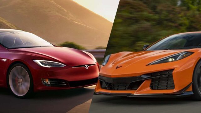 Tesla Model S blows away Chevrolet Corvette in drag race