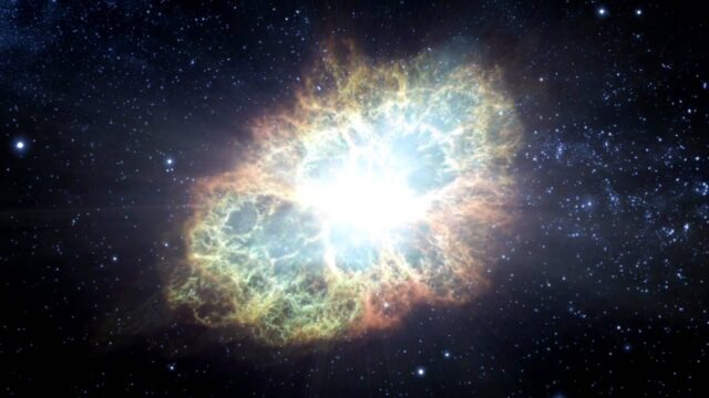 The James Webb Telescope captured the impressive image of the newborn star!