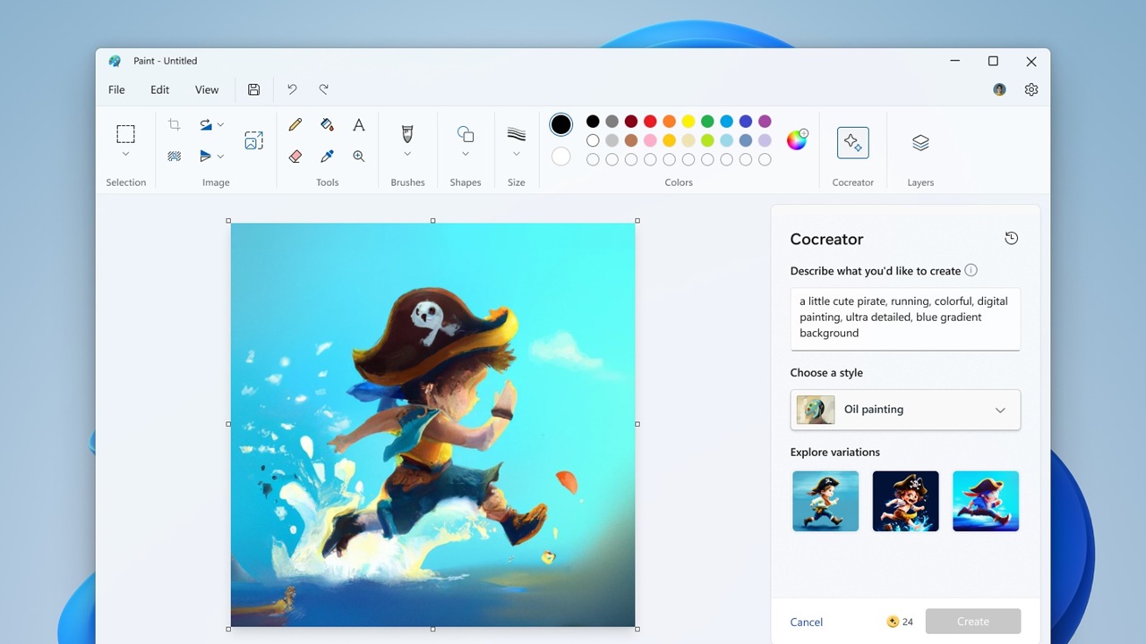 Microsoft Paint gets Midjourney-like feature!