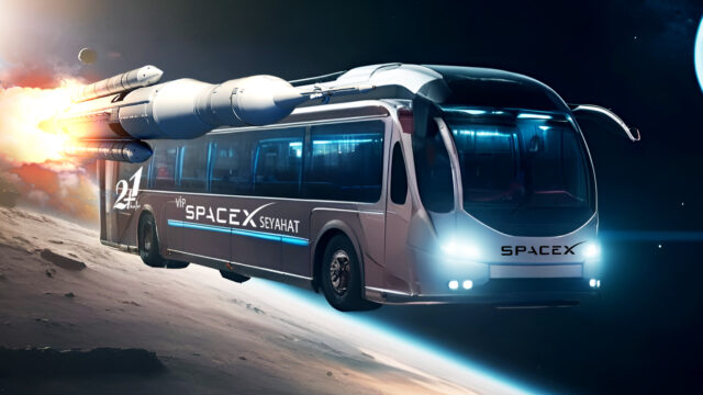 spacex bus rocket space