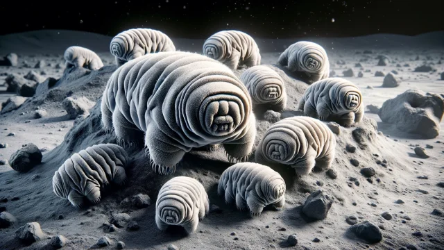 Tardigrades Scattered Across the Moon from a Spacecraft Crash Might Be Surviving