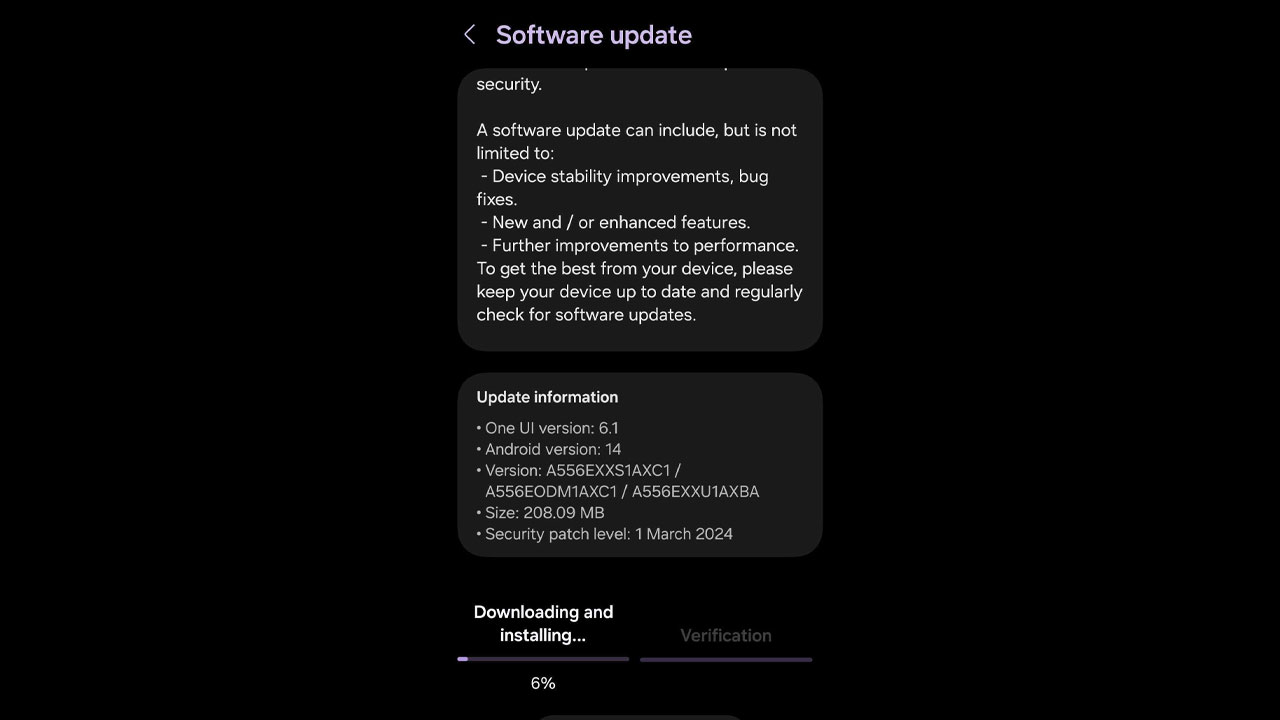 Samsung seamless system update 