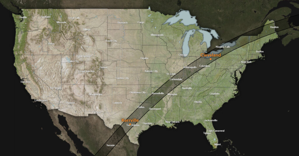 Solar Eclipse 2024 map