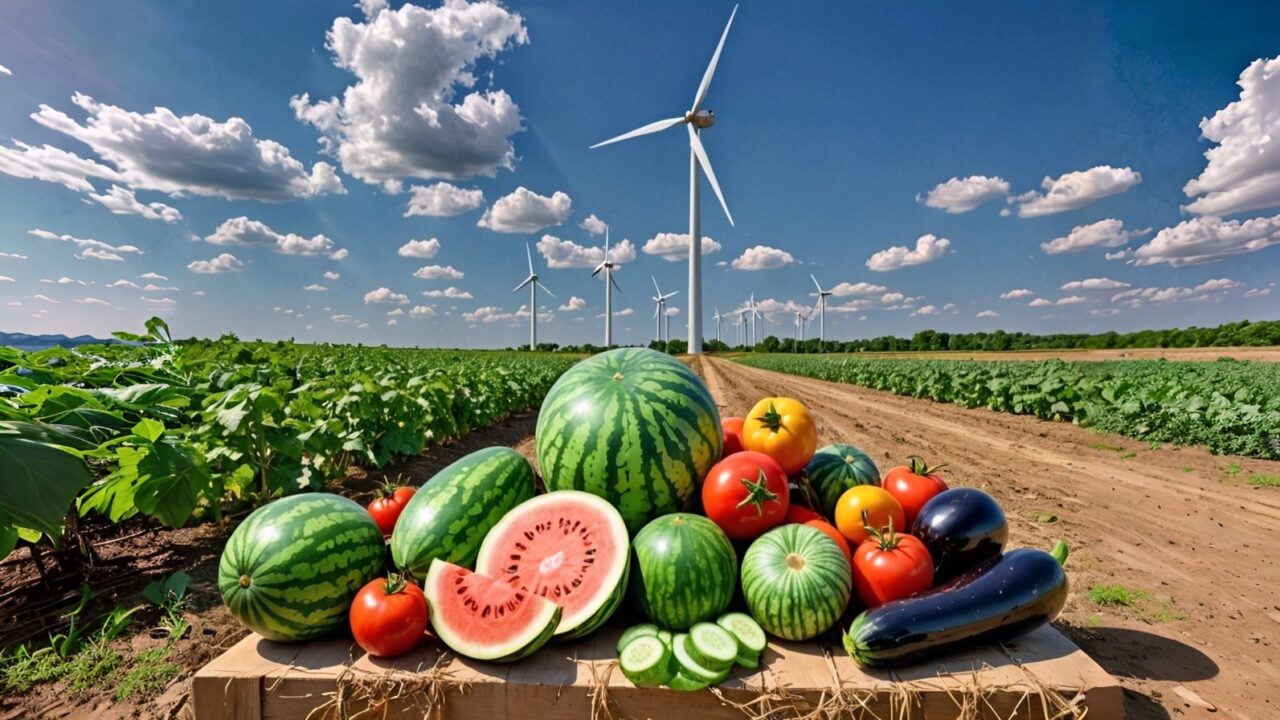 Vegetables will taste better! Wind turbine and agriculture unite