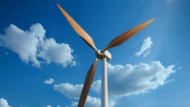 Wooden blade wind turbines