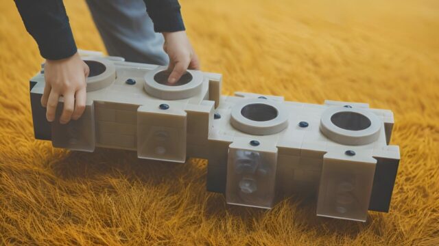 Plastic bricks construction