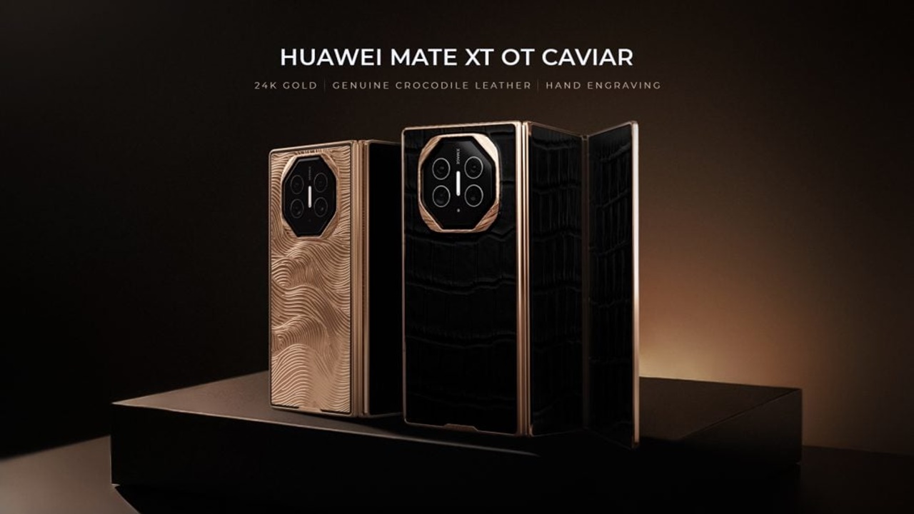 Gold-plated Huawei Mate XT is out!