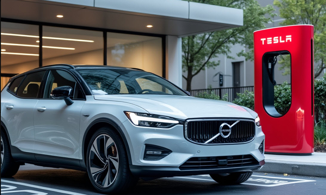 Volvo, Tesla, EV Charging, Supercharger Network, Electric Vehicles, NACS Standard, U.S. Market