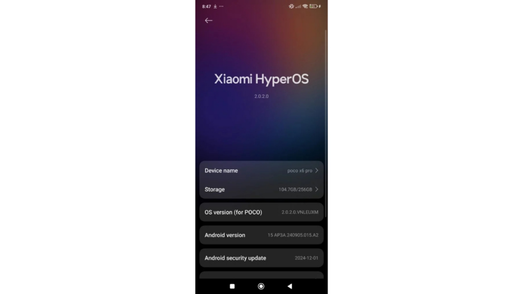 HyperOS 2 Update Released for Poco X6 Pro