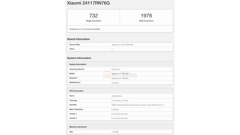 Redmi Note 14 4G Spotted in Performance Tests