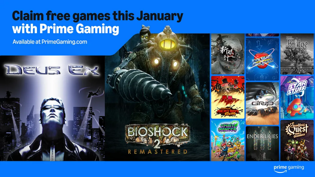 Amazon Prime Gaming January 2025 Titles