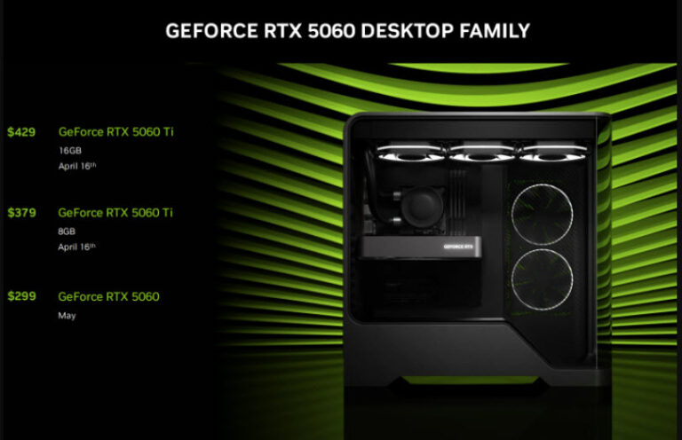 Nvidia’s RTX 5060 Ti arrives starting at $379