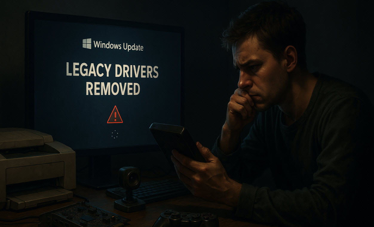 Microsoft deletes old drivers! Legacy hardware left in the dust!