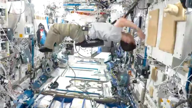 Vacuuming in space!