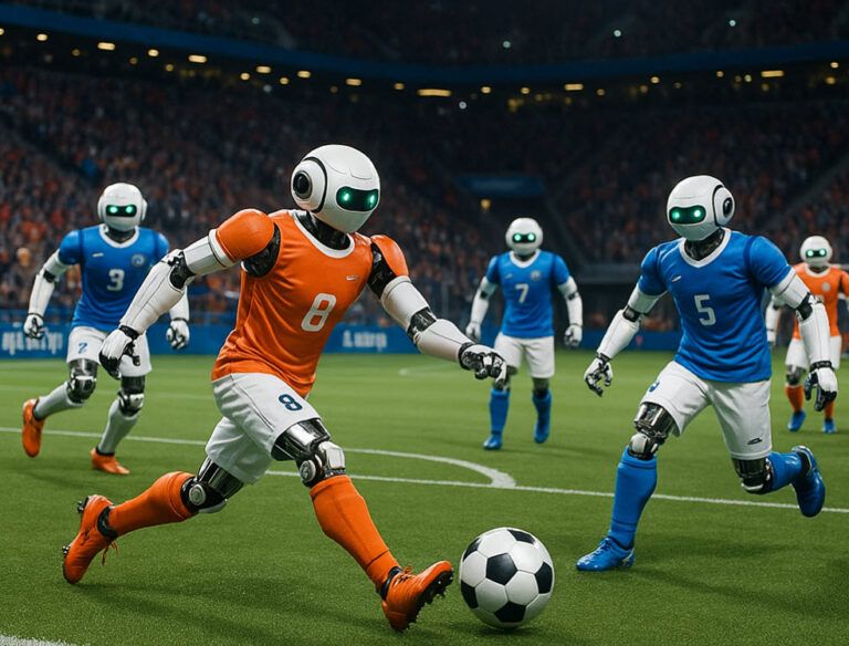 china robot football