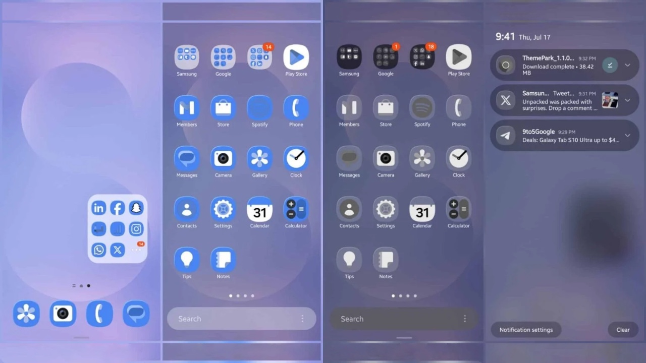 Samsung phones look like iOS 26!