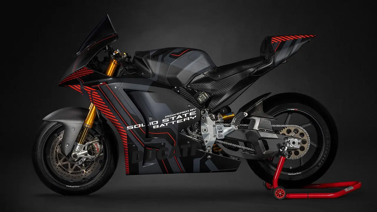 Ducati unveils its solid-state battery-powered motorcycle