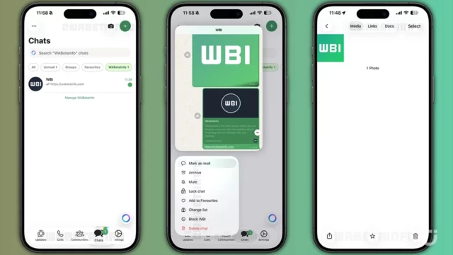 WhatsApp iPhone interface is being updated