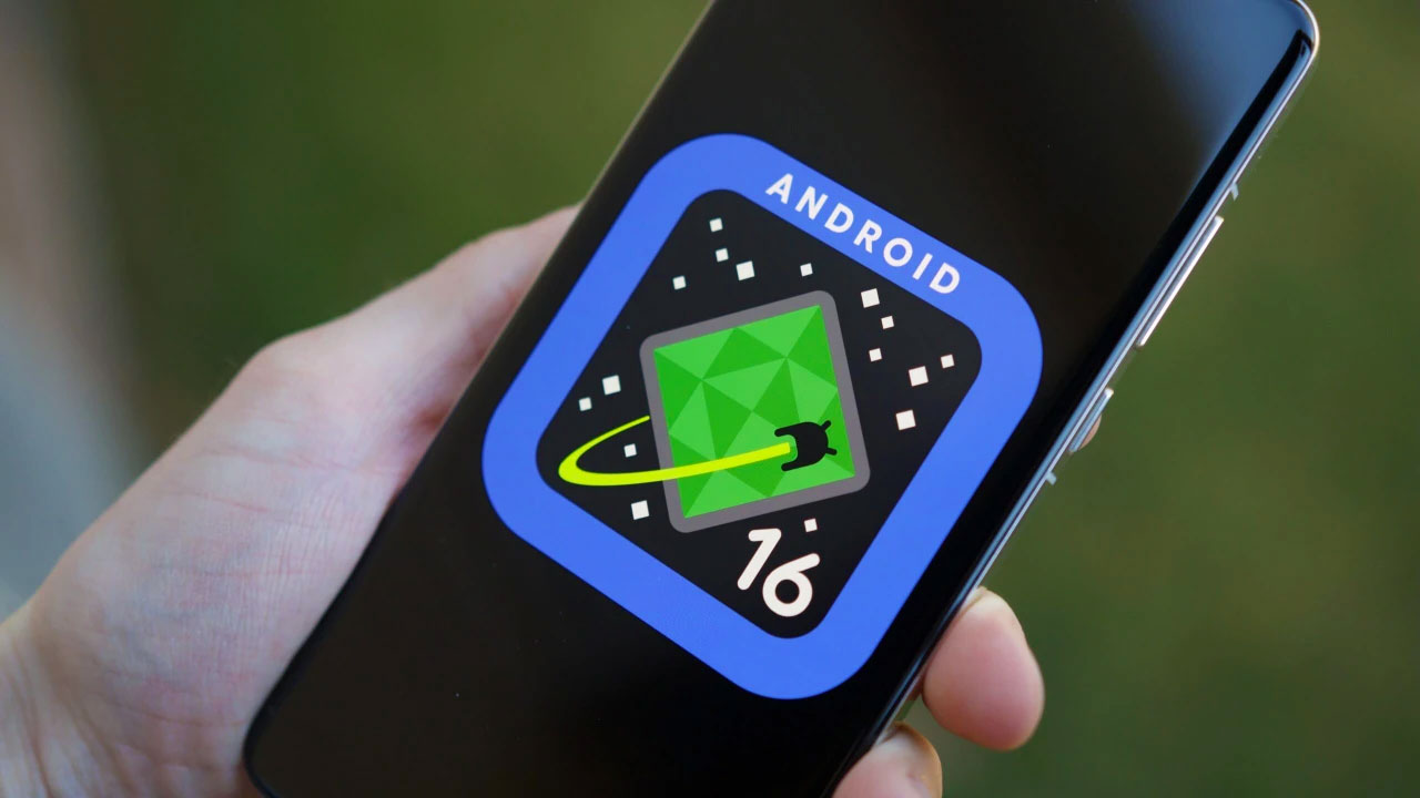 Android 16 update screen on a smartphone