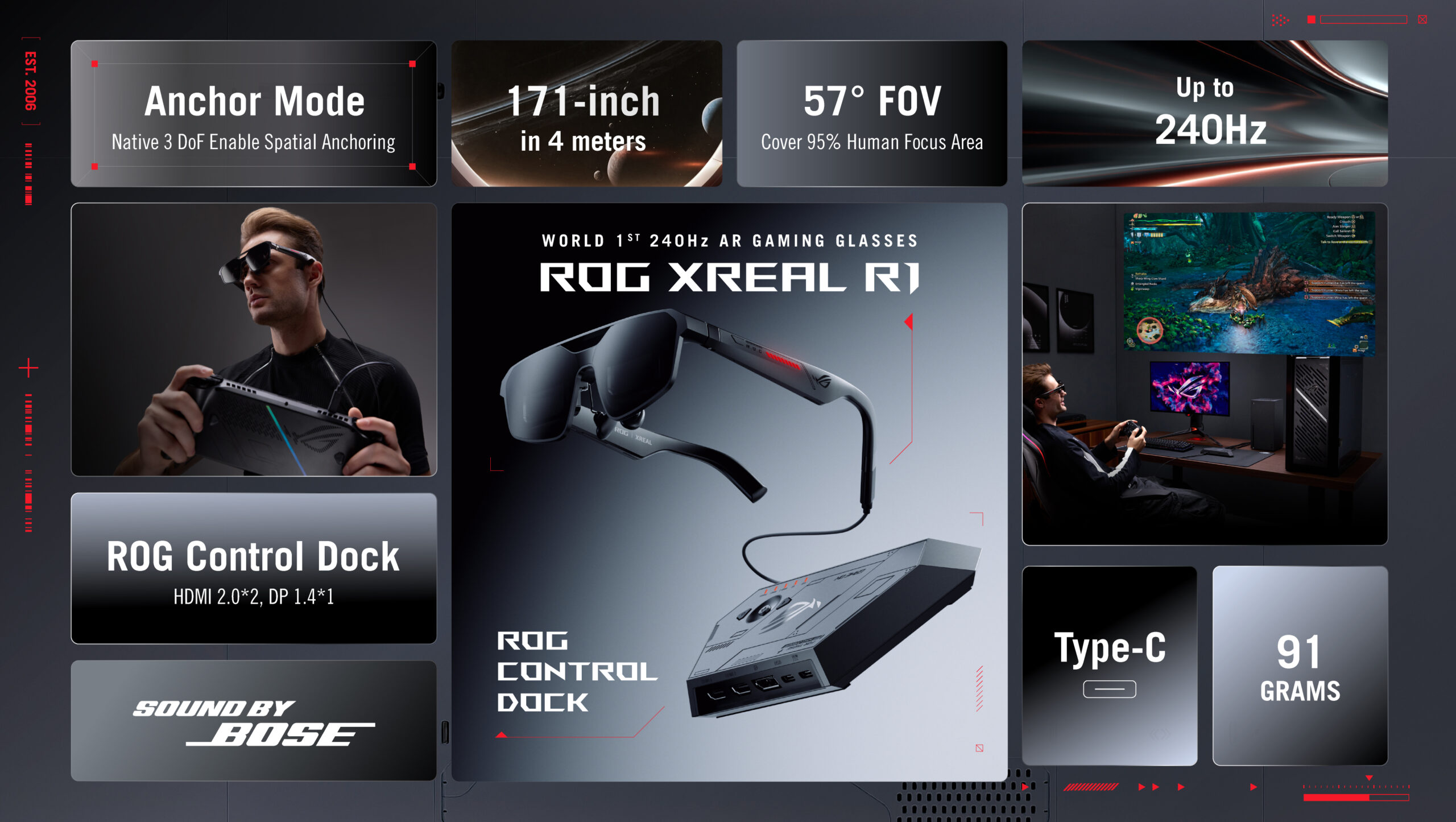 ASUS ROG XREAL R1 AR glasses in use