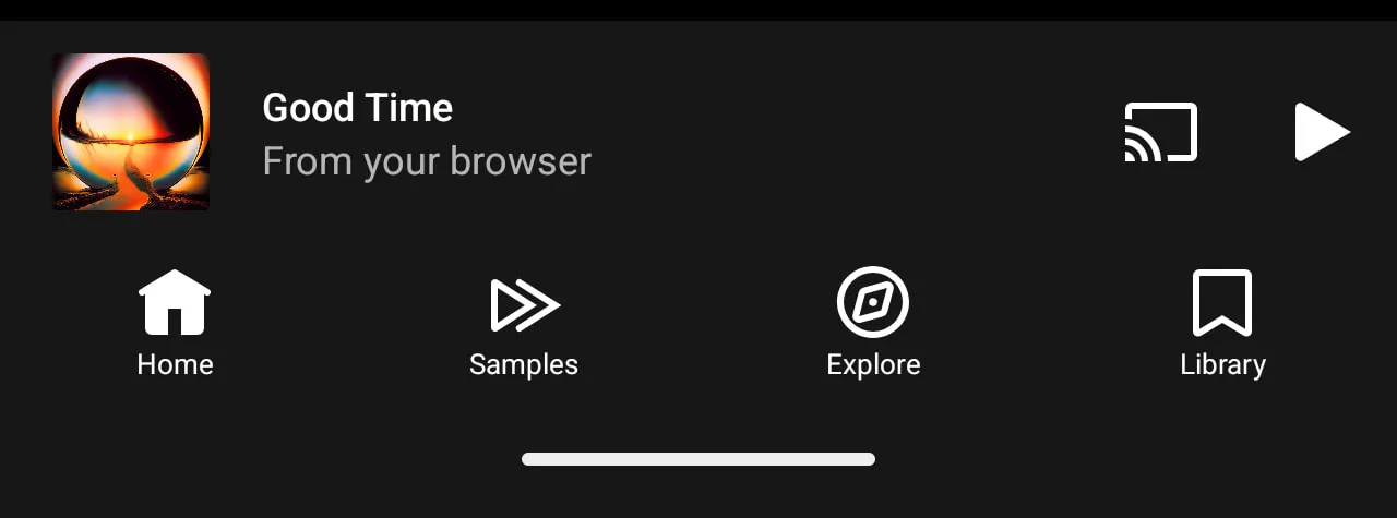 YouTube Music queue sync feature showing cross-device continuity