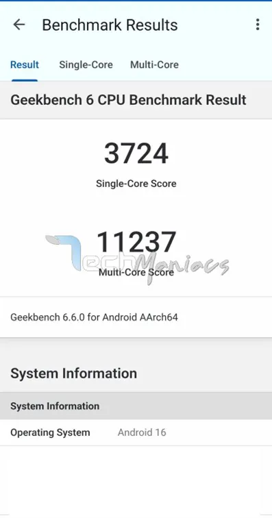 Leaked Geekbench score for Galaxy S26 with Exynos 2600