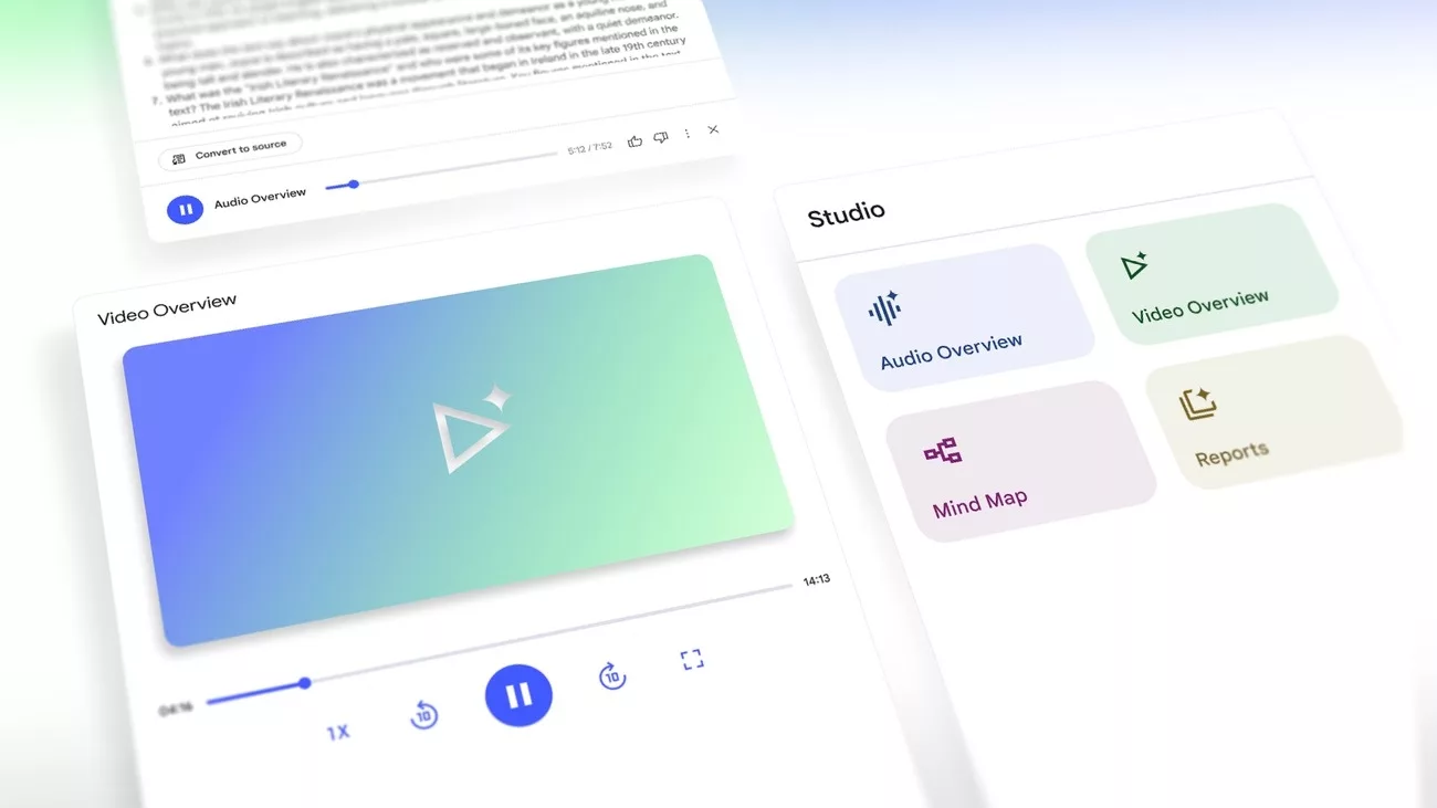 Google's NotebookLM interface on a laptop screen