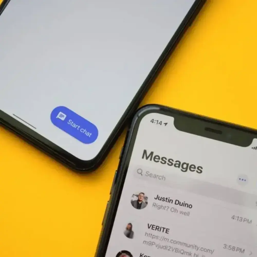 RCS messaging icon on a smartphone screen