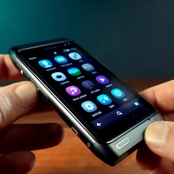 Close-up of the Nokia N8 camera with Carl Zeiss lens