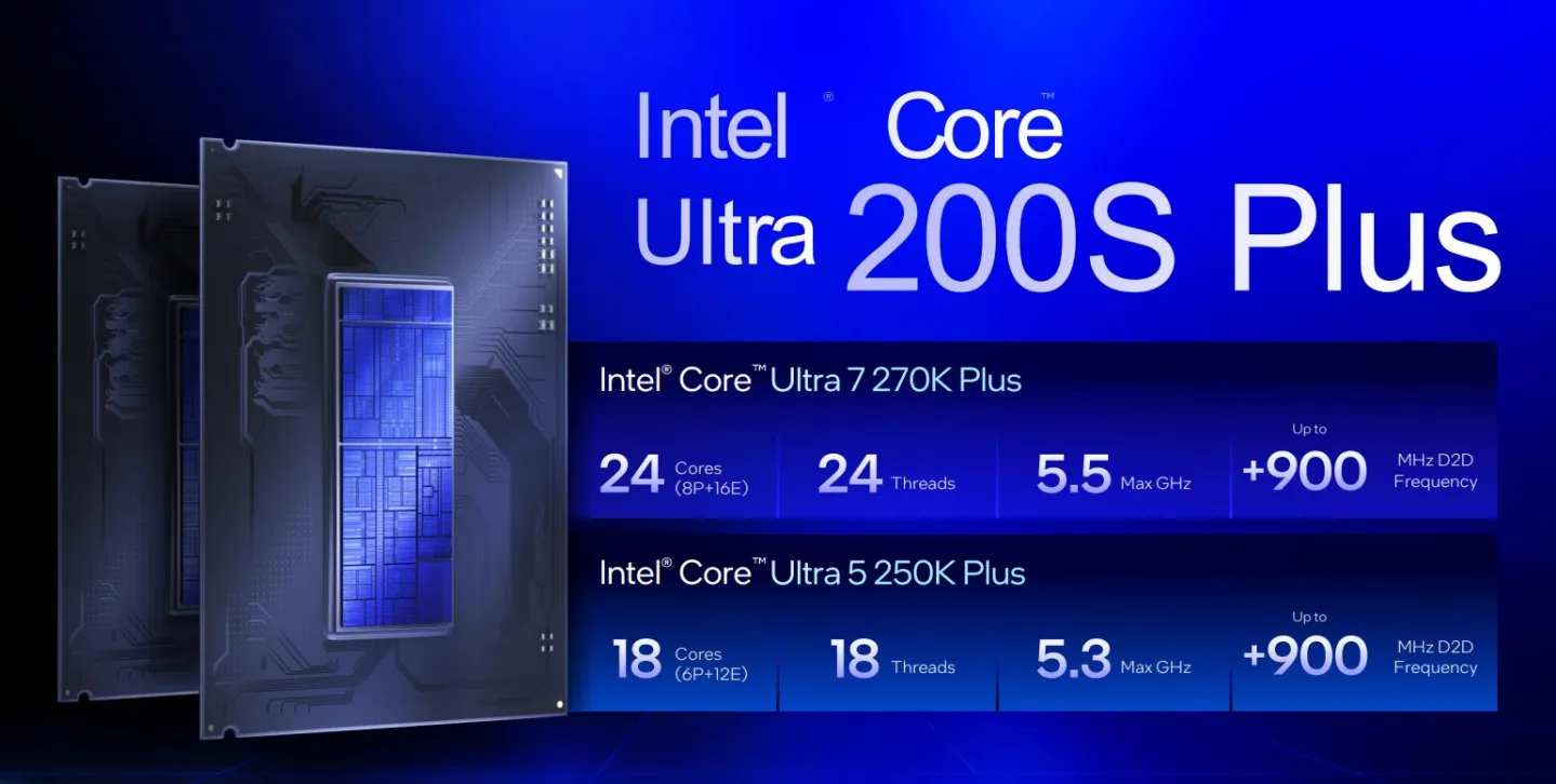 Intel Core Ultra 7 270K Plus and 250K Plus to Change the Game